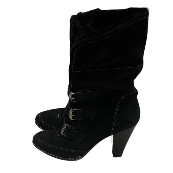 EUC: $189 SOFFT Suede Shearling-Lined Boots, Size 9.5 - Picture 3 of 11